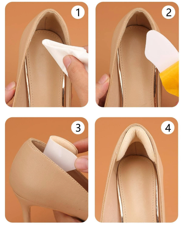 Minimalist Heel Anti Wear Stickers - 2 pairs - Image 2